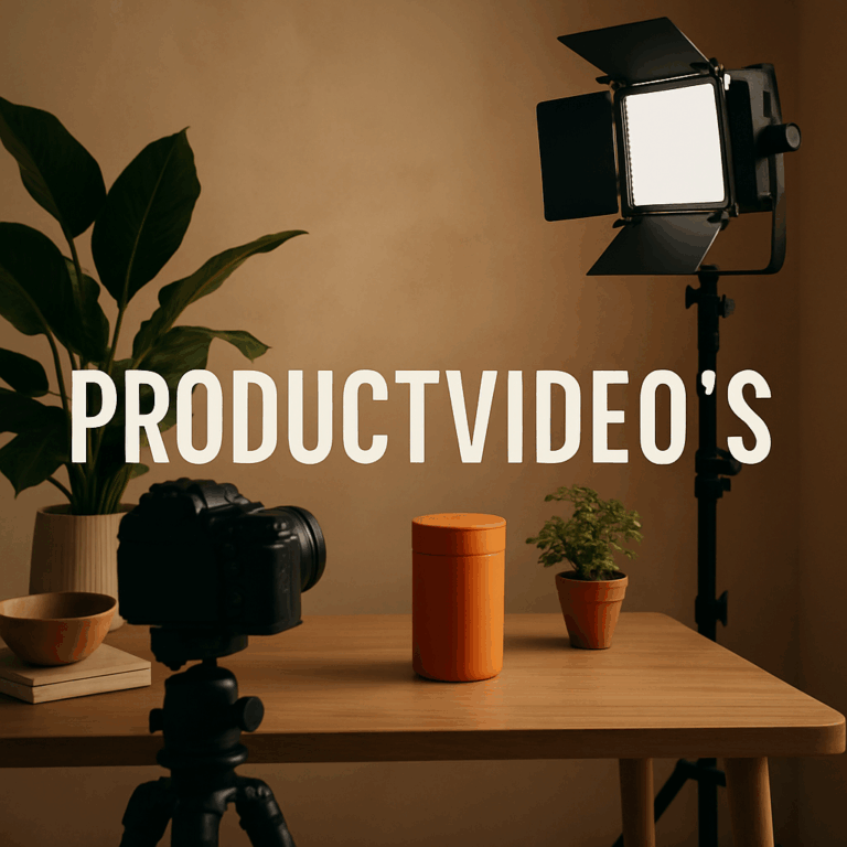een thumbnail voor de productvideo's categoriën van mijn bedrijfsvideos